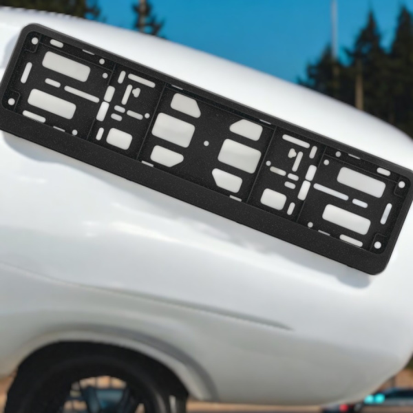 Рамка - книжка для номера автомобиля 52х14 см., черная, 1 шт.